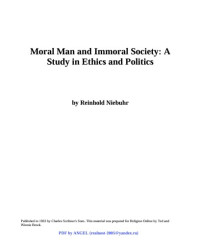 Image of Moral Man and Immoral Society: A Study in Ethics and Politics